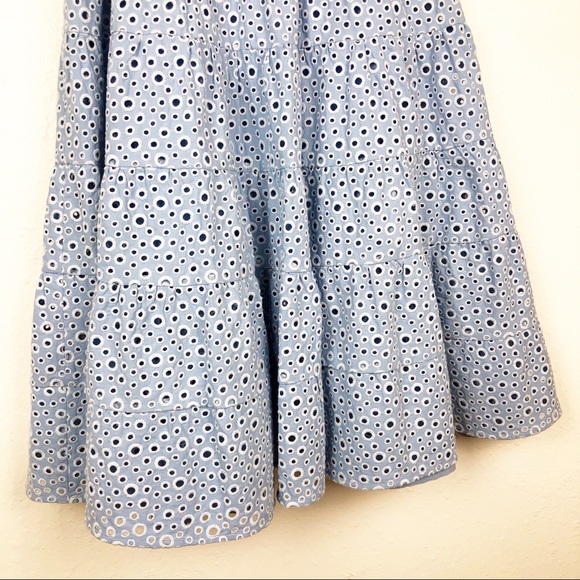 Prose &‎ Poetry Embroidered Eyelet Tier Midi Skirt - Picture 4 of 8